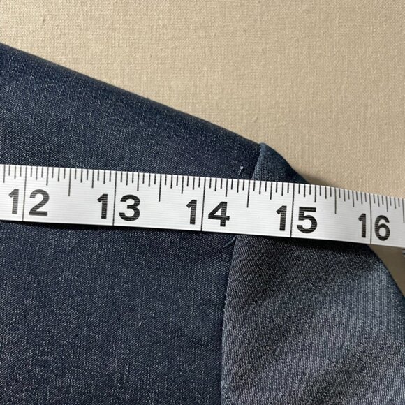 Attention Fully-Lined 1 Button Blazer - Navy Blue 4 - Picture 6 of 9